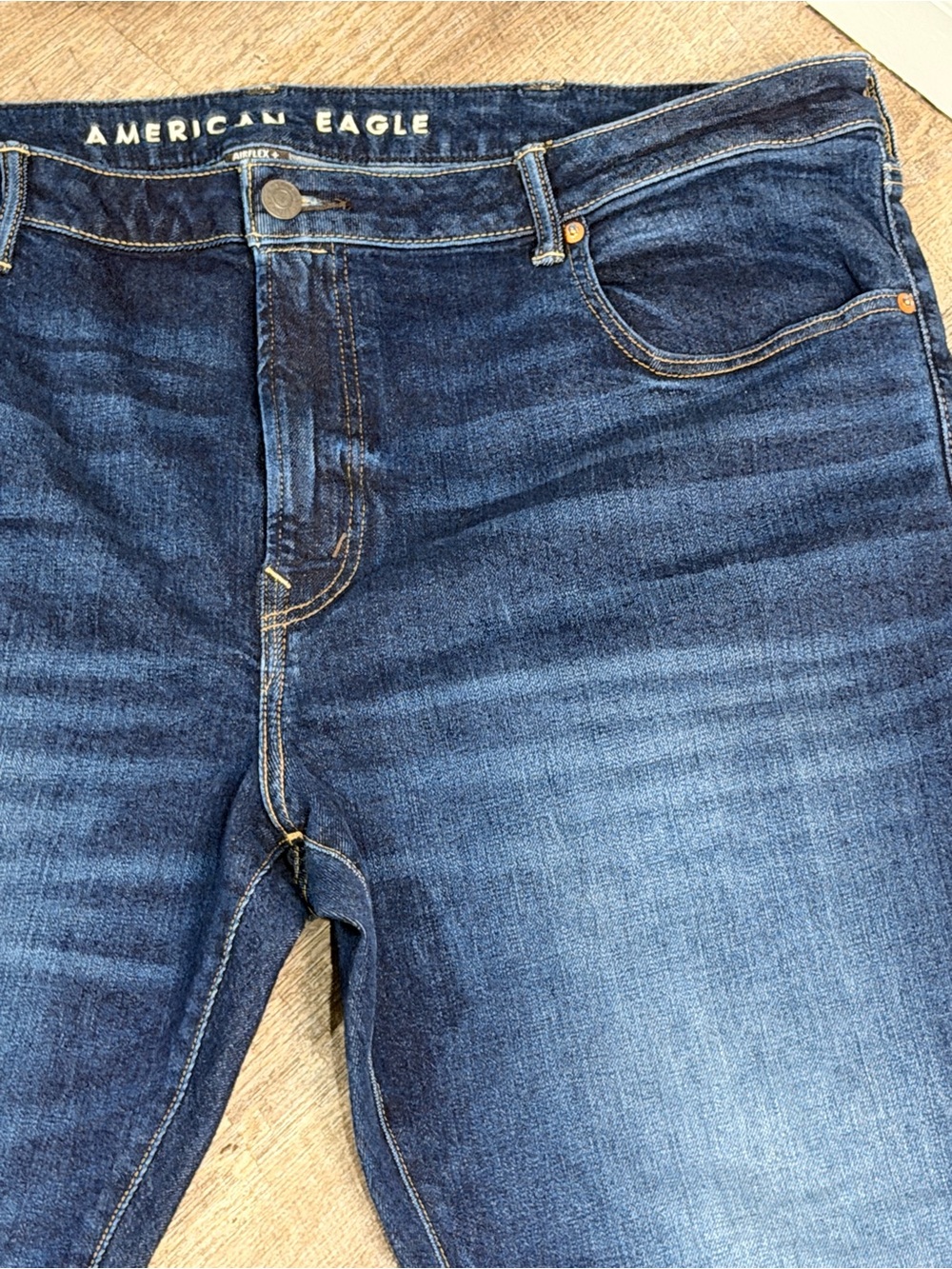 American Eagle Outfitters Men’s Indigo Slim Straight Jeans - Picture 4 of 13
